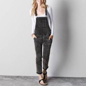 American Eagle Black Corduroy Overalls